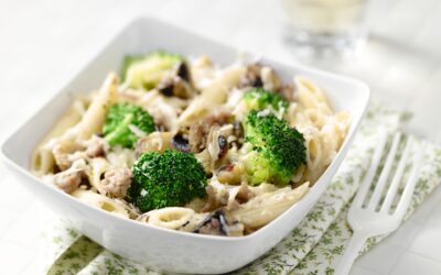 Pasta met tartaar-champignonsaus